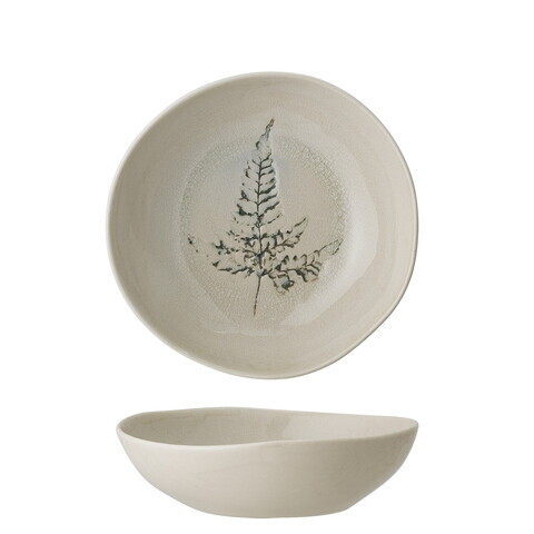 Farfurie adanca, Bloomingville, Bea, 21x6 cm, ceramica, natural