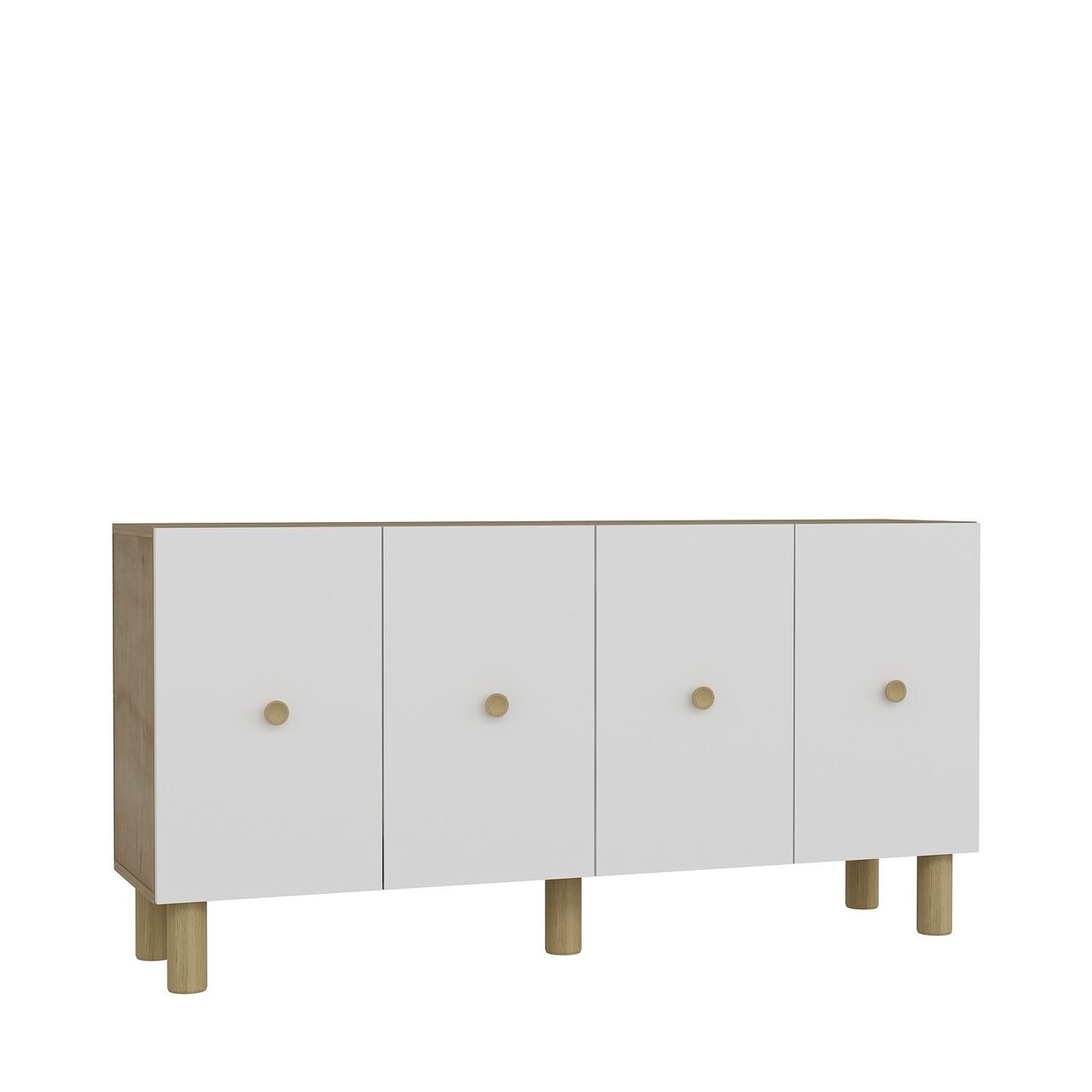 Consola, Hanah Home, Zeyn, 150x75x32 cm, PAL , Maro, Alb - view 4