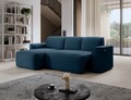 Coltar stanga 4 locuri ELTAP, Ume, 287x190x88 cm, lemn/poliester, albastru/gri inchis