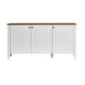 Consola, Tuvalle, Tuval 067, 150x76x39 cm, Stejar / Alb