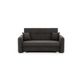 Canapea extensibila 3 locuri, ELTAP, Laine, 155x105x75 cm, lemn/poliester, gri inchis