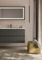 Dulap de baie cu chiuvetă, Hanah Home, Nest 121 v2, Antracit mat
