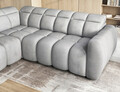 Coltar extensibil stanga 4 locuri ELTAP, LT-04SO, Falconn, 258x208x107 cm, lemn/poliester, gri