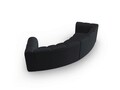 Canapea semirotunda 3 locuri, Lupine, Micadoni Home, BL, 322x135x70 cm, poliester chenille, negru