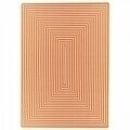 Covor indoor outdoor Braid Orange, Floorita, 133 x 190 cm, polipropilena, alb/portocaliu