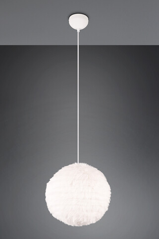 Lustra Furry, RL, 35x150 cm, 10W, 1x E27, plus sintetic, alb
