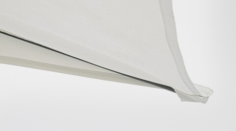 Umbrela semirotunda pentru balcon/terasa Kalife Halfmoon, Bizzotto, 270 x 135 x 232 cm, stalp Ø36/38 mm, natural