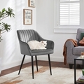 Scaun, Songmics, Velvet Design, 62.5x62x85 cm, otel/catifea, gi