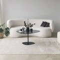Masuta de cafea, Neostill, Soho, 85x40x67 cm, Sticla temperata, Gri închis/negru