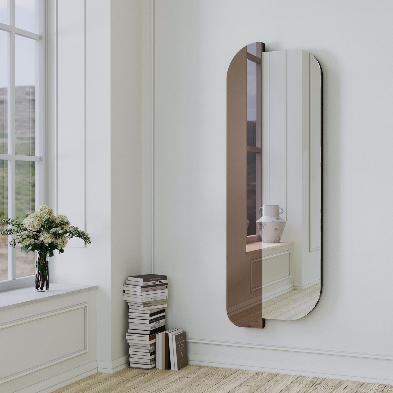 Oglinda decorativa Hanah Home Day & Night 50x130 cm MDF  Argint / Bronz