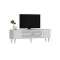 Comoda TV, Olivia, Dekol3, Alb/Auriu