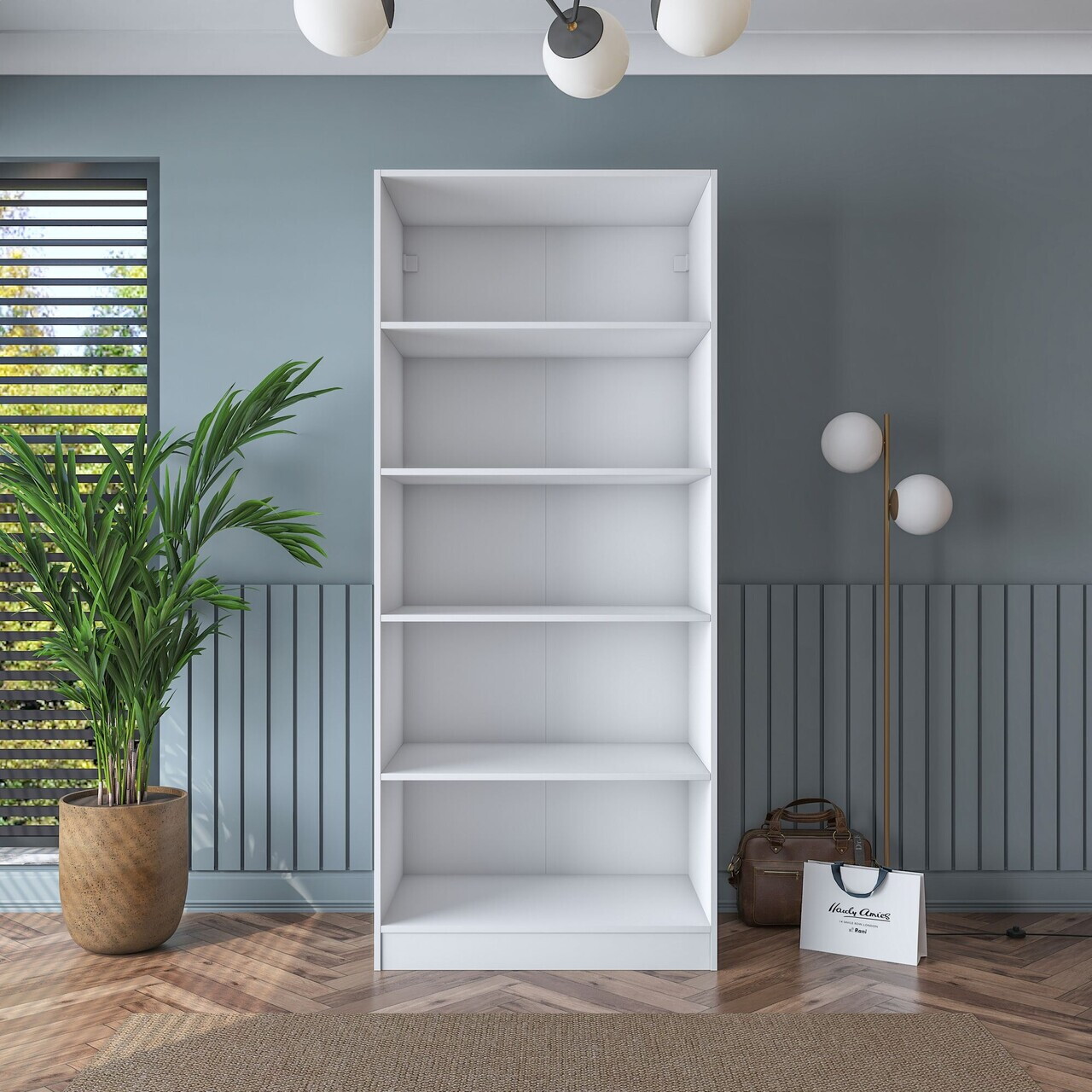 Dulap pentru haine, Hanah Home, BA188, 90x210x57.5 cm, PAL melaminat, Alb - view 9