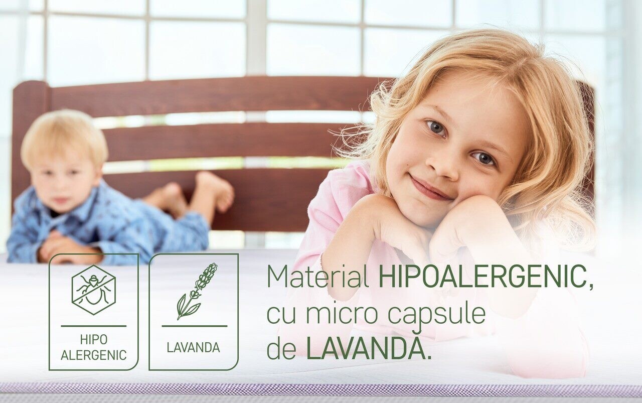 Saltea Green Future, Lavanda Therapy 14+2, Memory Arctic Gel, Super Ortopedica, Anatomica, 80x200 Cm