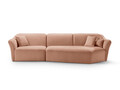 Coltar dreapta 5 locuri, Hailey, Micadoni Home, 292x138x79 cm, tesatura boucle, galben mustar