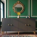 Consola, Hanah Home, Squarel 150, 150x75x32 cm, Antracit
