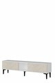 Comoda TV, Hanah Home, Didema 150, 150x40.5x30 cm, Alb / Travertin
