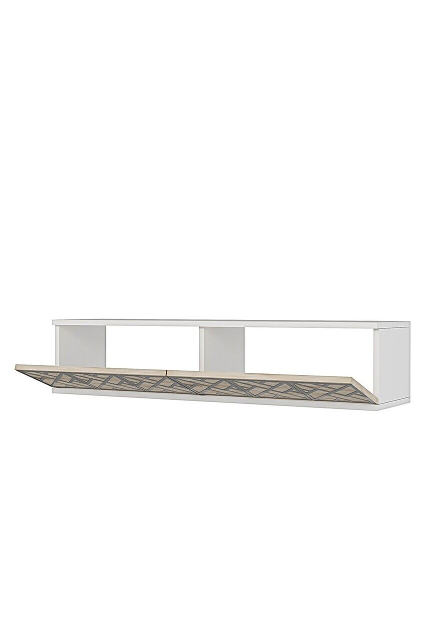 Dulap, Hanah Home, Arex 120, 120x25.5x29.6 cm, Alb / Argintiu / Travertin — imaginea 6
