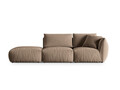 Canapea modulara 3 locuri cotiera stanga, Chris-184, Micadoni Home, 315x100x80 cm, catifea, maro deschis