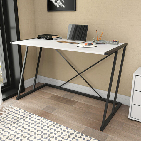 Birou, retricy, adelaide, 114x60x75 cm, pal, alb negru