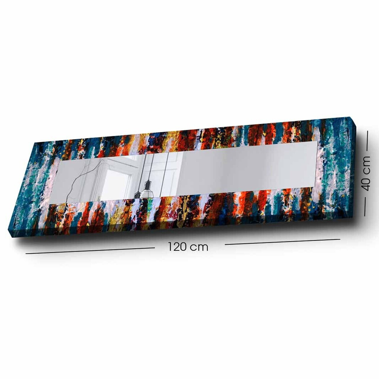 Oglinda decorativa, 40120NISMA-026, Dimensiune: 20 x 100 cm, Multicolor — imaginea 3