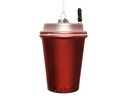 Glob Coffe cup, Decoris, 8x12.5 cm, sticla, rosu