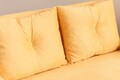 Canapea extensibilă cu 2 locuri, Futon, 859FTN2720, Metal , Galben mustar
