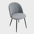 Scaun Ampla, Homla, 56x47x78 cm, metal/poliester, gri deschis