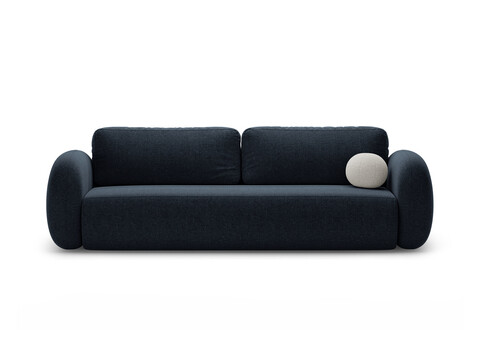 Canapea extensibila 3 locuri, Tonale, Cosmopolitan Design, 262x105x88 cm, tesatura chenille, albastru navy