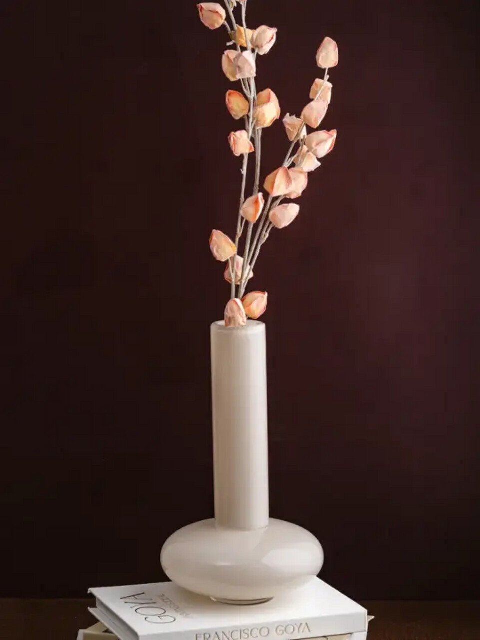 Vaza Monera, Homla, 15.7x28 cm, sticla, bej