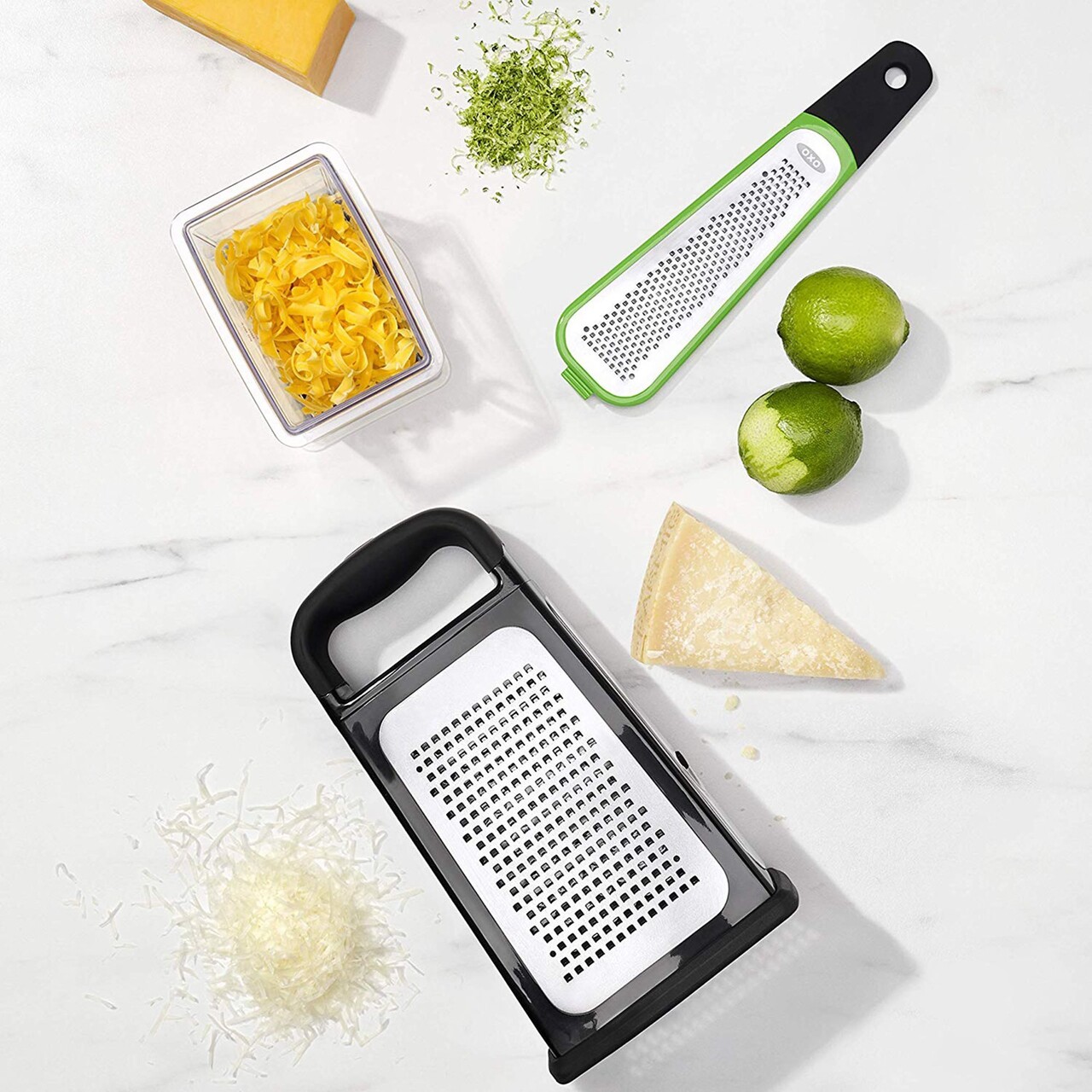 Razatoare multifunctionala, inox, cu recipient, "Good Grips" - OXO - imagine 11
