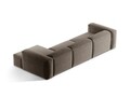 Coltar dreapta 4 locuri, Bergamo, Cosmopolitan Design, 344x152x70 cm, tesatura structurata, cappuccino