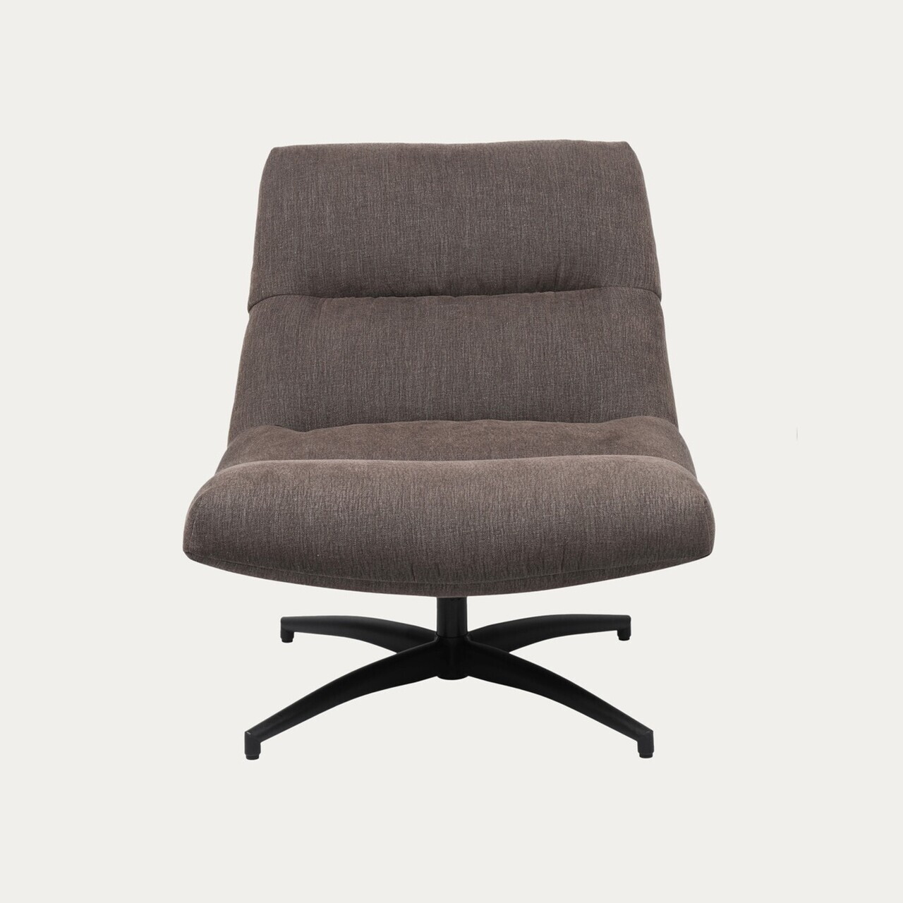 Fotoliu rotativ Volero, Homla, 93.5x77x88.5 cm, metal/poliester, maro inchis — imaginea 2