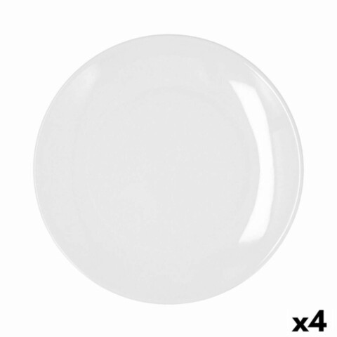 Set 4 farfurii, bidasoa, glacial coupe, Ø 27 cm, ceramica, alb