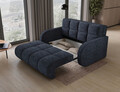 Canapea extensibila 3 locuri ELTAP, Deverio, 154x103x83 cm, lemn/poliester, albastru