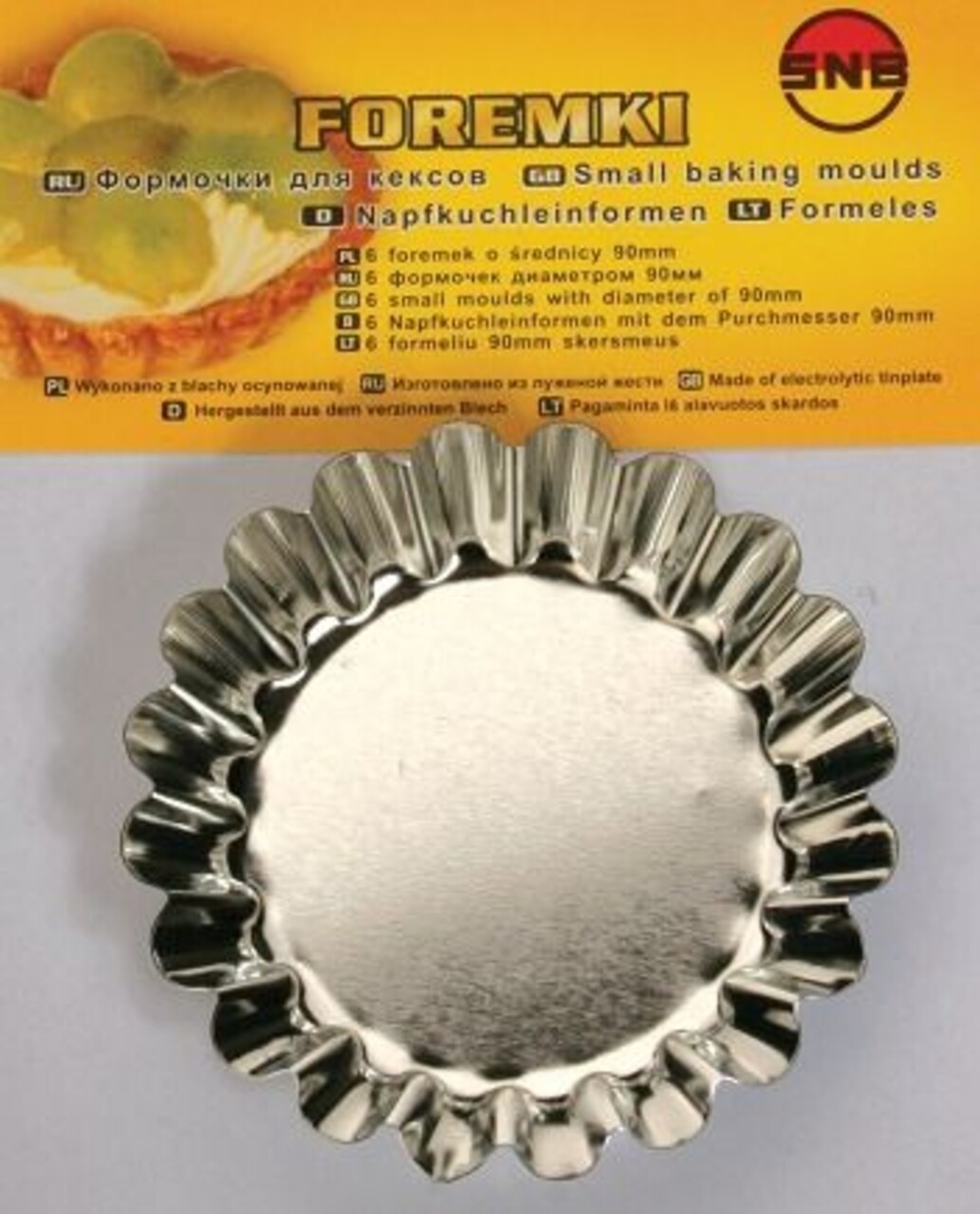 Forme Pentru Prajituri 6 Piese, Snb, Aluminiu, 9 Cm