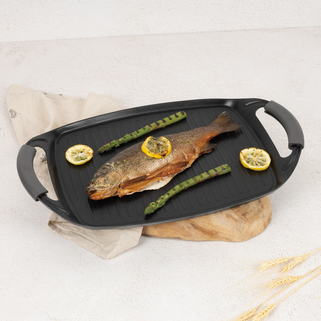 Tava grill Berlinger Haus, Anthracite, 47x29 cm, aluminiu forjat, antracit mat - imagine 4