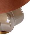 Lampa de masa Prague -H, Mauro Ferretti,  1 x E27, 40W, 40.5x57 cm, sticla/fier/textil, maro/auriu