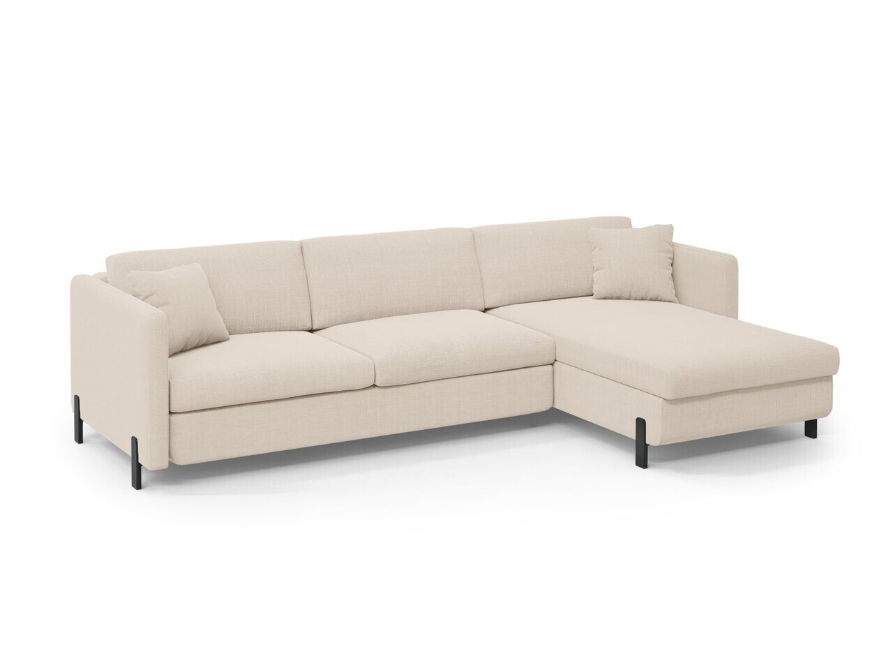 Coltar extensibil dreapta 4 locuri, Gloria, Micadoni Home, 266x170x88 cm, tesatura structurata, bej — imaginea 5