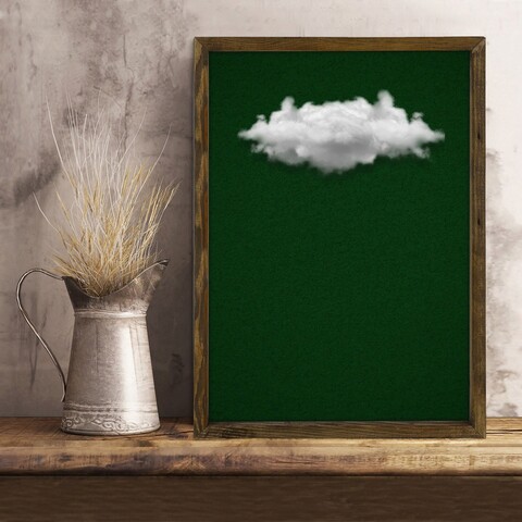 Tablou decorativ, bul001, mdf, imprimat uv, verde / alb / nuc