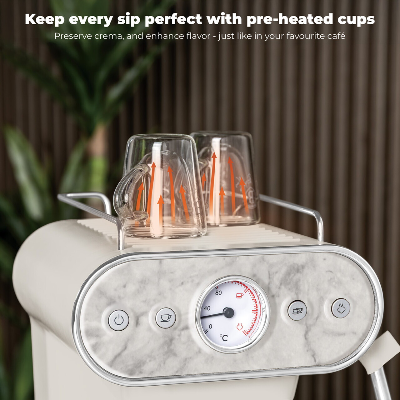 Espressor 3 in 1 Berlinger Haus, Sahara Marble, 950W, 23x26.5x30.5 cm, inox, crem mat/marmura - view 5