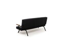Canapea extensibila cu 3 locuri, Futon, 859FTN2904, Metal , Negru