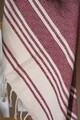 Prosop de plaja, PestemalLand, New Diamond, Bumbac;Poliester, Rosu claret