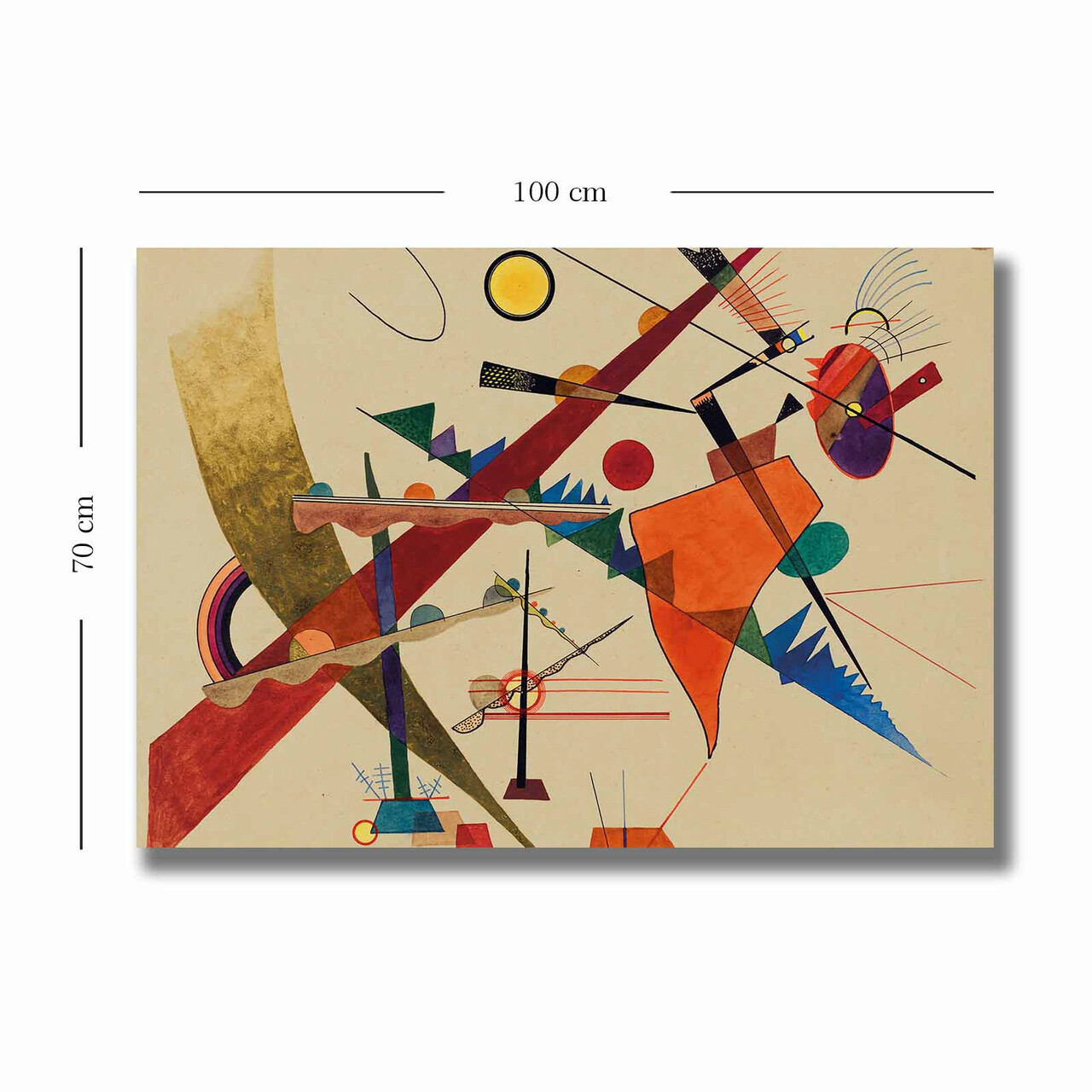 Tablou decorativ, 70100KANDINSKY003, Canvas, Lemn, Multicolor - 2 | YEO