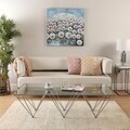 Tablou decorativ Blowballs, Versa, 80 x 80 cm, canvas/lemn de pin