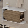 Pantofar, Decortie, Nova Shoe Bench, 104x50x37 cm, PAL, Hitit / Alb