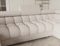 Coltar extensibil dreapta 3 locuri ELTAP, RT-20BAF, Fectory, 346x205x93 cm, lemn/poliester, bej deschis
