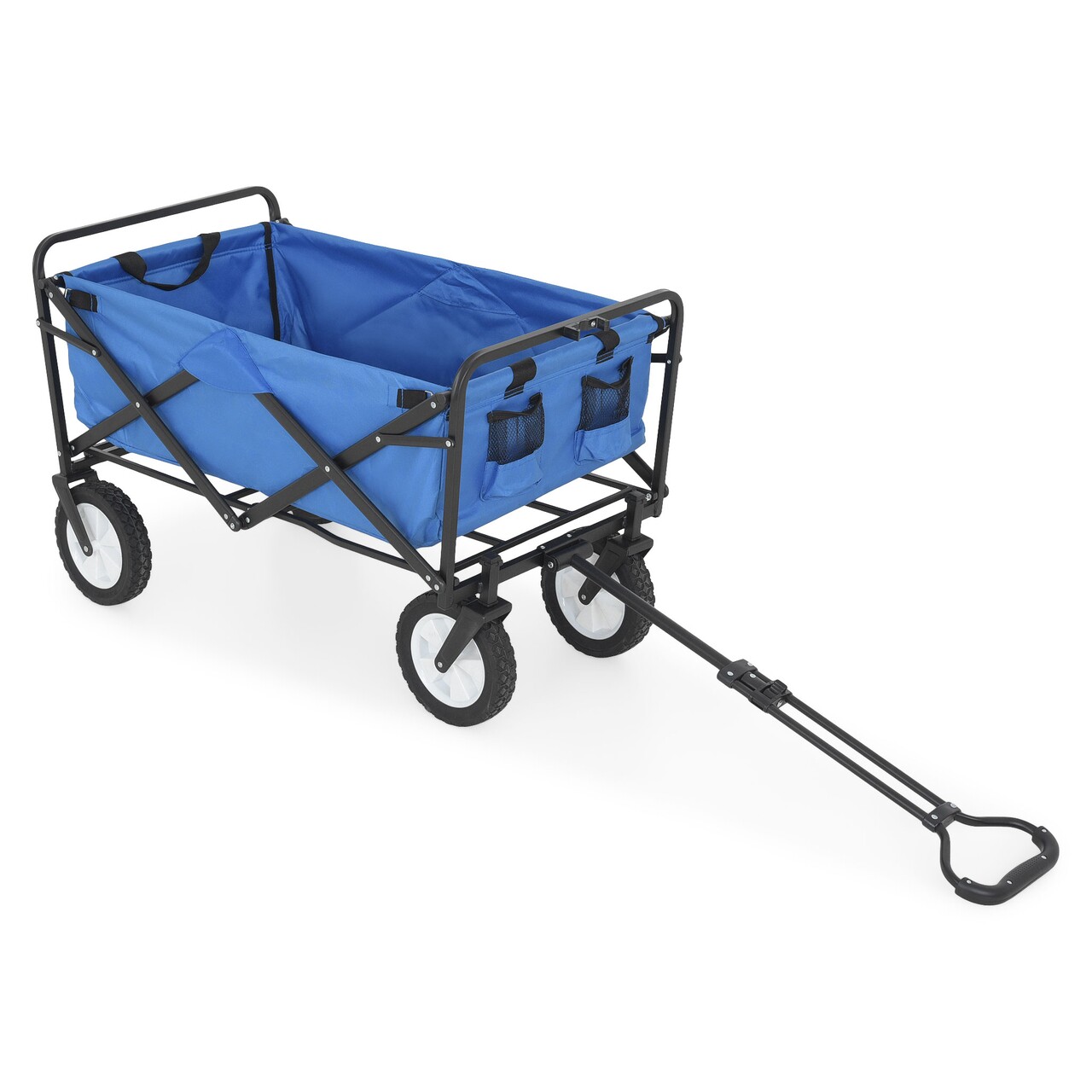 Carucior, Trolley, L.89 L.48 H.59/101.5, Otel/poliester, Negru/albastru