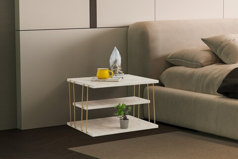 Masuta, Kalune Design, Lifon, Travertin / Auriu