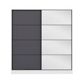 Dulap pentru haine, Minerva, Kale, 180x210x52 cm, PAL, Alb / Antracit