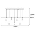Candelabru Opviq Salkim, 120x180 cm, 7 x E27, 40W, negru